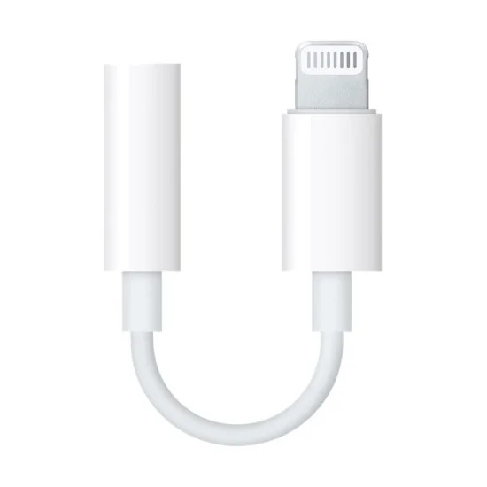 Apple Lightning To 3.5 Mm Headphone Jack Adapter &ndash; White